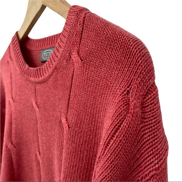 Talbots Mens Pima Cotton Crewneck Sweater Size Large Coral Orange - Picture 10 of 16